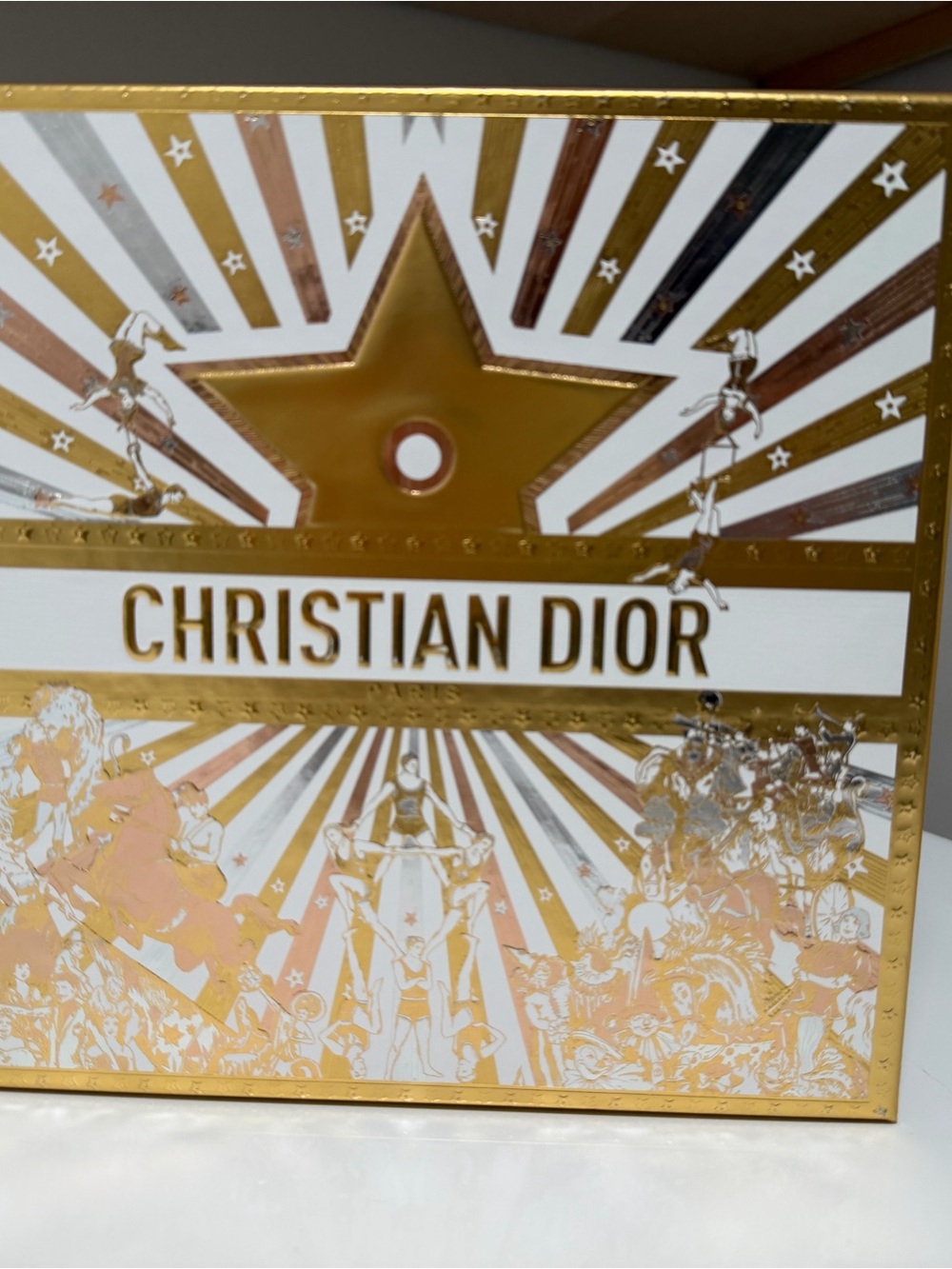 Christian Dior Gold and White Decorative Box
